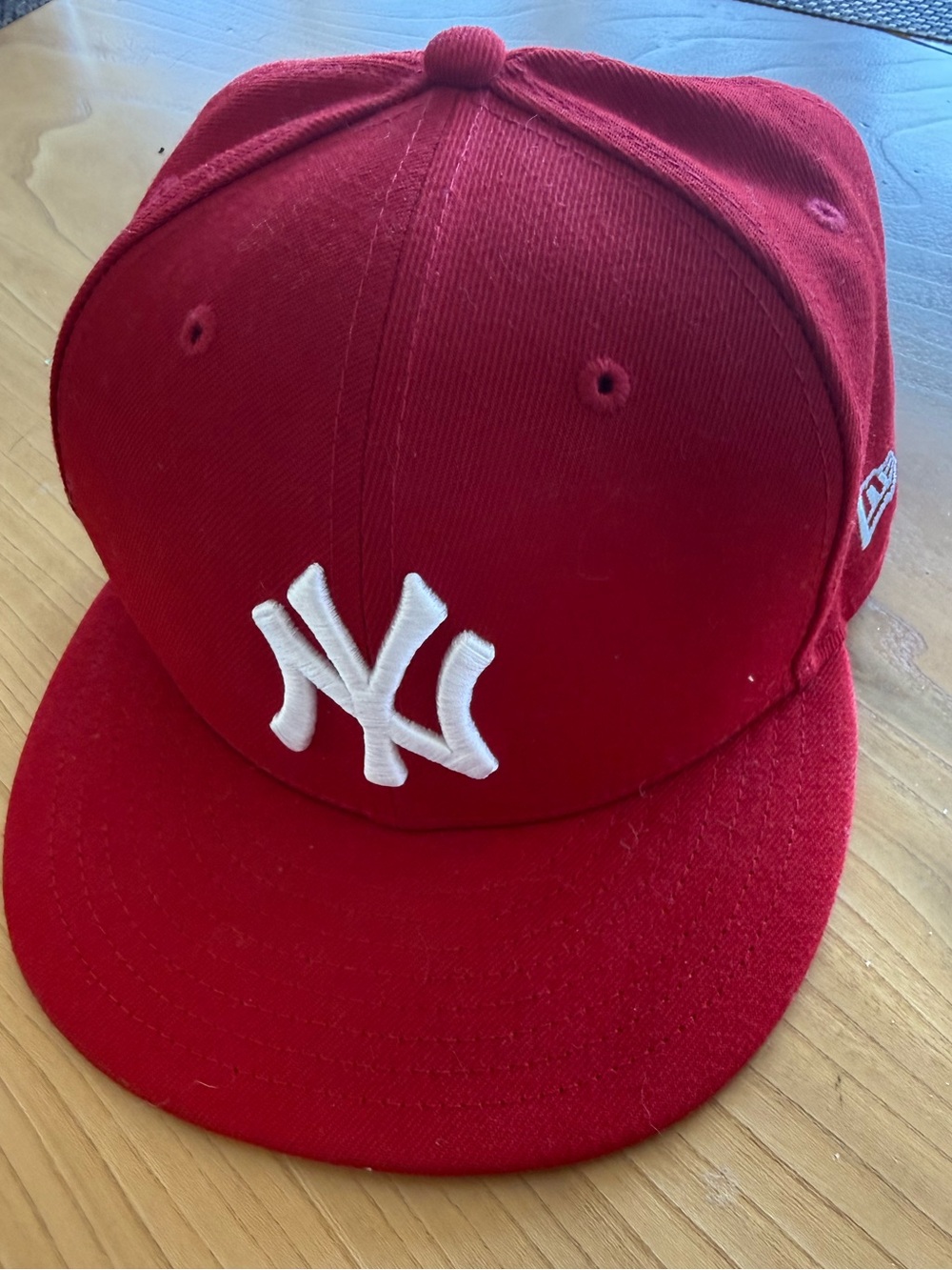 New Era Red New York Yankees Fitted Cap with White Logo